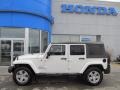 2010 Stone White Jeep Wrangler Unlimited Sahara 4x4  photo #2