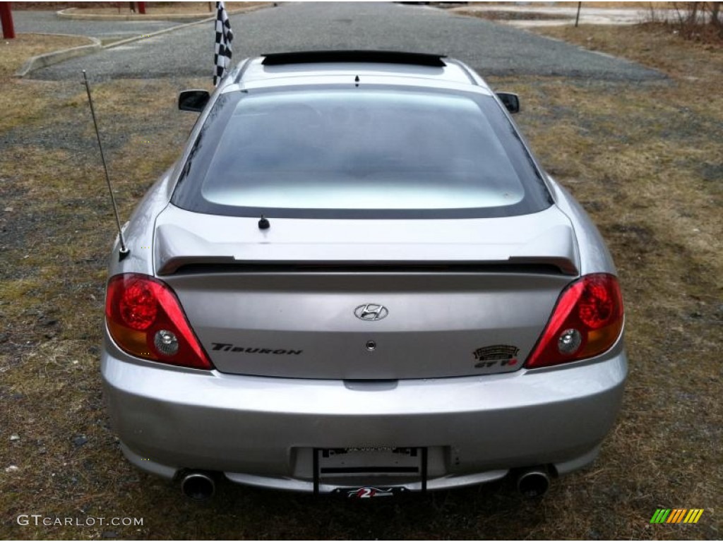 2003 Tiburon GT V6 - Super Silver / Black photo #6