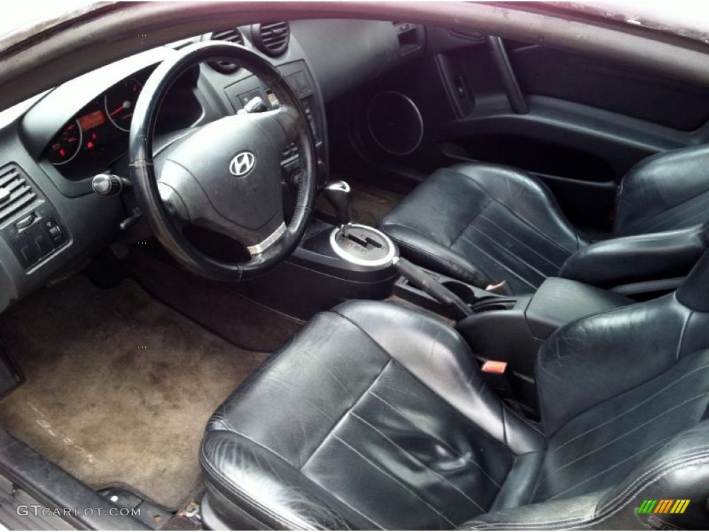 2003 Tiburon GT V6 - Super Silver / Black photo #16