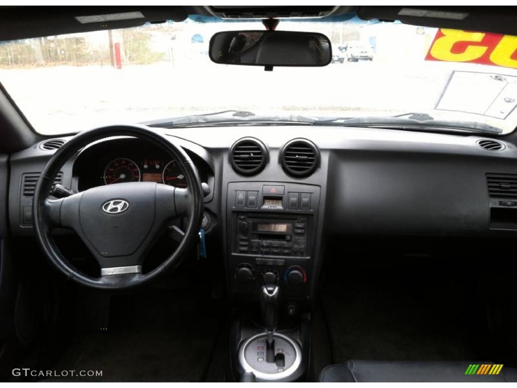 2003 Tiburon GT V6 - Super Silver / Black photo #22