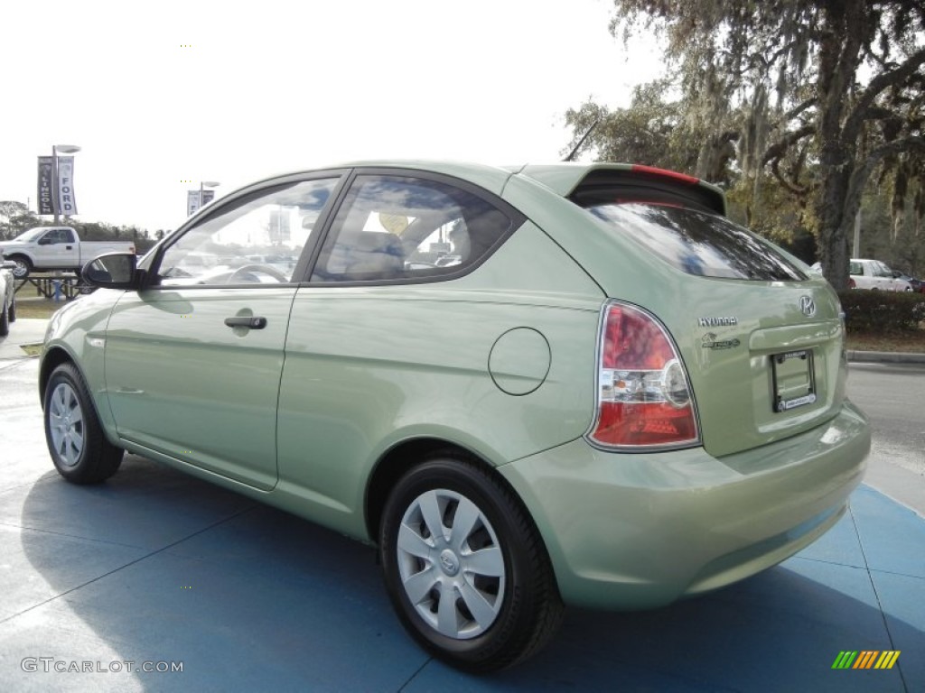 2007 Accent GS Coupe - Apple Green / Black photo #3