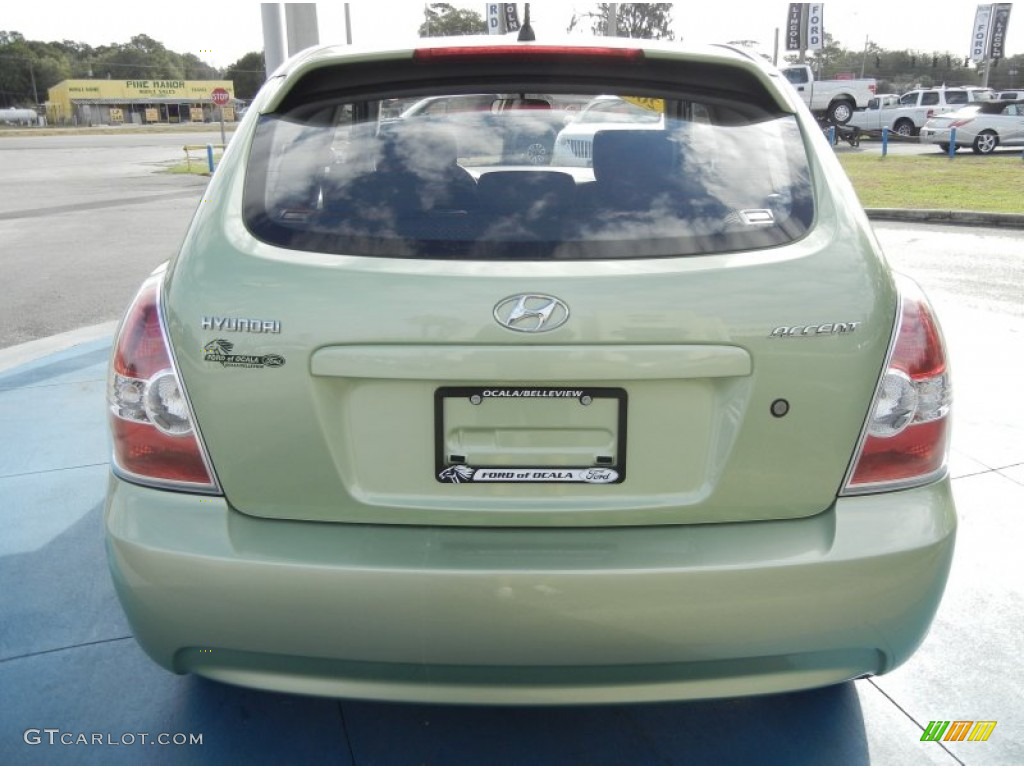 2007 Accent GS Coupe - Apple Green / Black photo #4