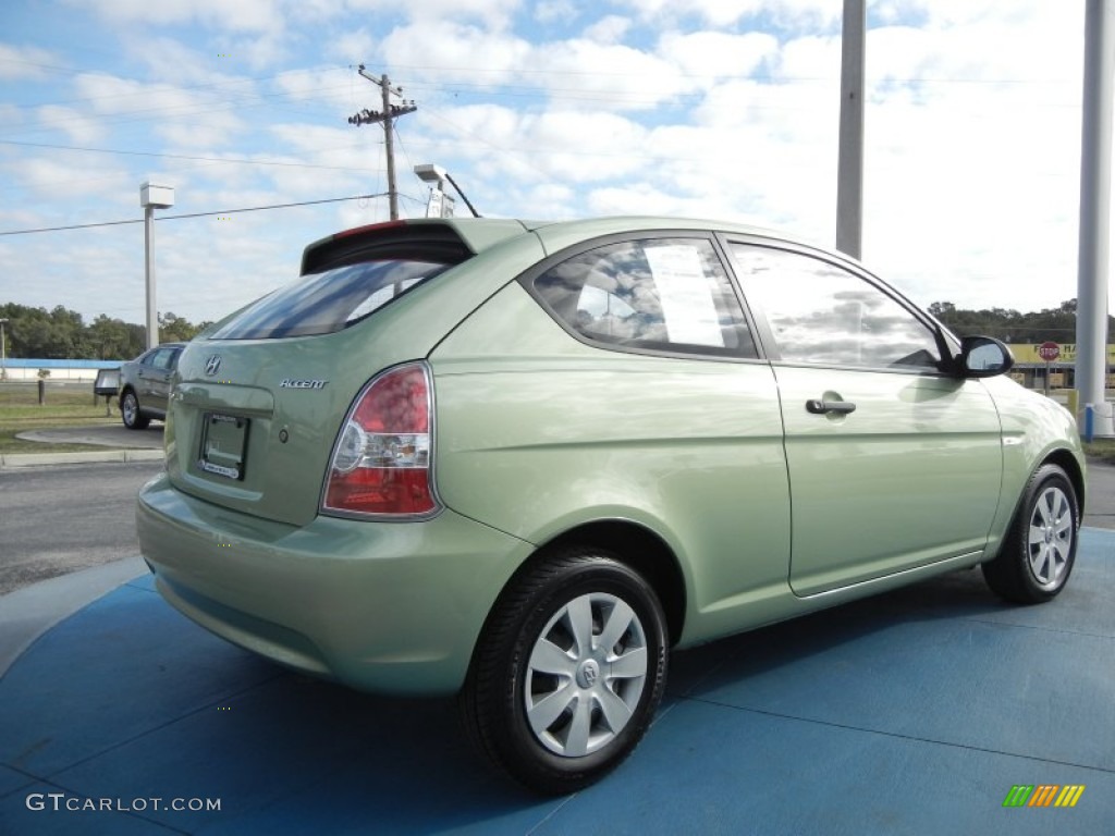 2007 Accent GS Coupe - Apple Green / Black photo #5