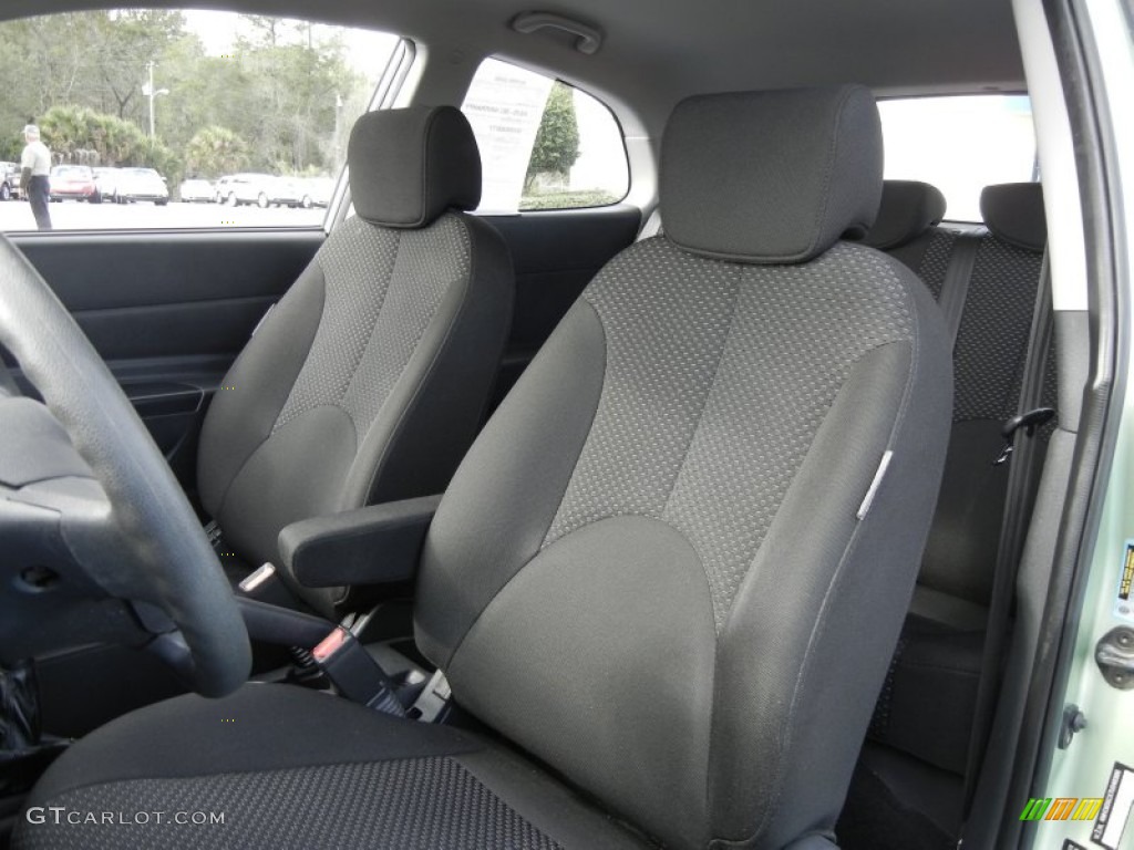2007 Accent GS Coupe - Apple Green / Black photo #11