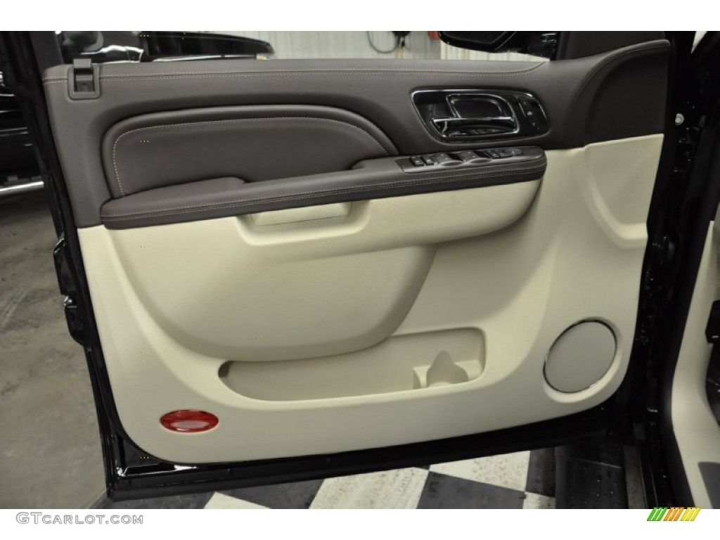 2012 Cadillac Escalade ESV Platinum AWD Cocoa/Light Linen Door Panel Photo #61035486