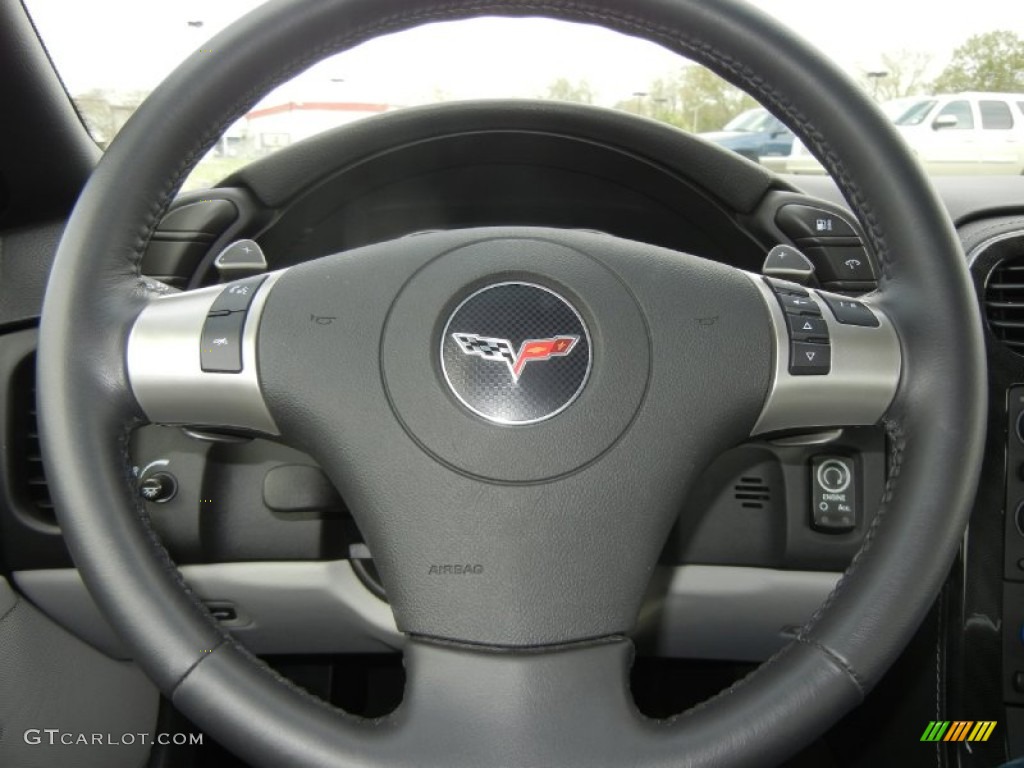 2011 Chevrolet Corvette Coupe Titanium Gray Steering Wheel Photo #61035679
