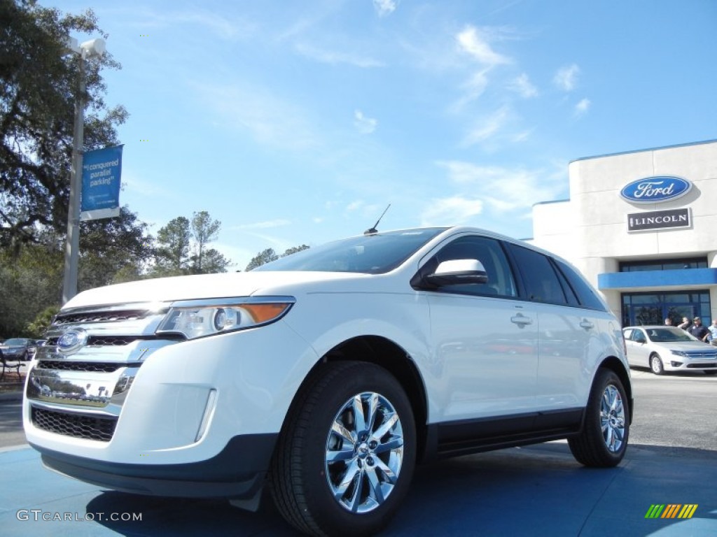 2012 Edge SEL EcoBoost - White Platinum Metallic Tri-Coat / Charcoal Black photo #1