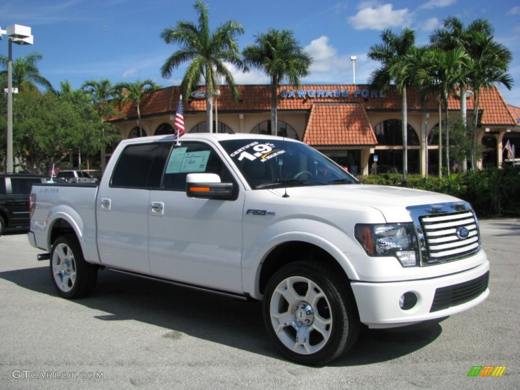 2011 F150 Limited SuperCrew 4x4 - White Platinum Metallic Tri-Coat / Steel Gray/Black photo #2