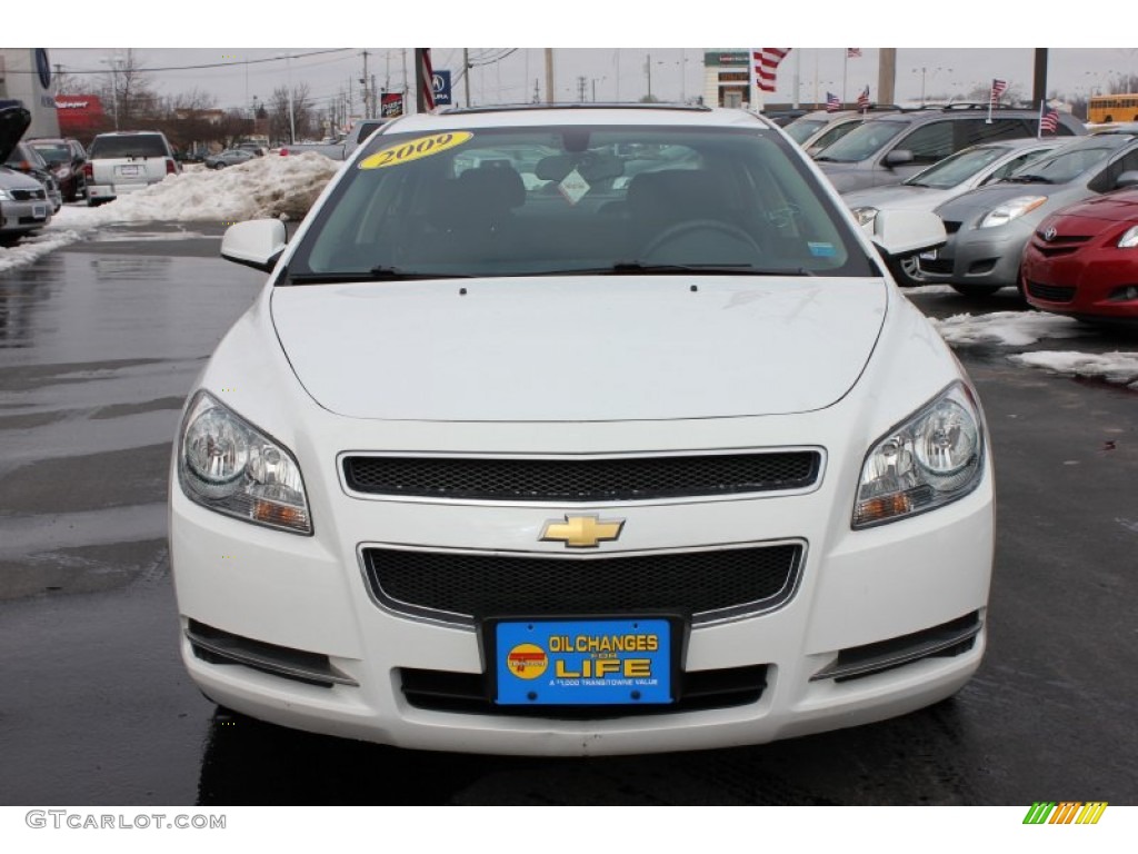 2009 Malibu LT Sedan - Summit White / Ebony photo #17