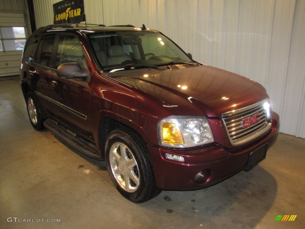 2007 Envoy SLE 4x4 - Cranberry Red Metallic / Light Tan/Ebony photo #1