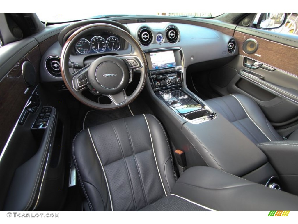 2011 Jaguar XJ XJ Supercharged Jet Black/Jet Black Dashboard Photo #61043608