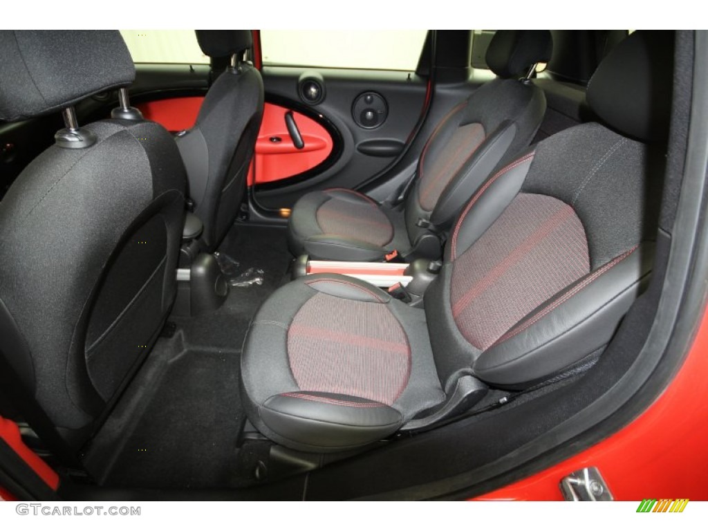 Pure Red Leather/Cloth Interior 2012 Mini Cooper Countryman Photo #61043854