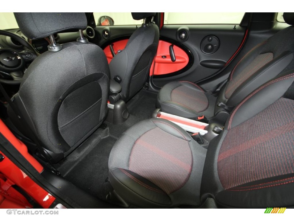 Pure Red Leather/Cloth Interior 2012 Mini Cooper Countryman Photo #61043950