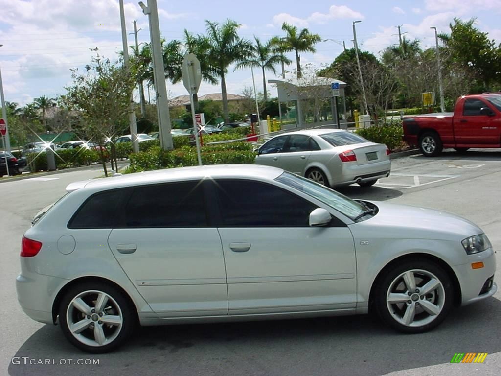2008 A3 2.0T - Ice Silver Metallic / Black photo #6