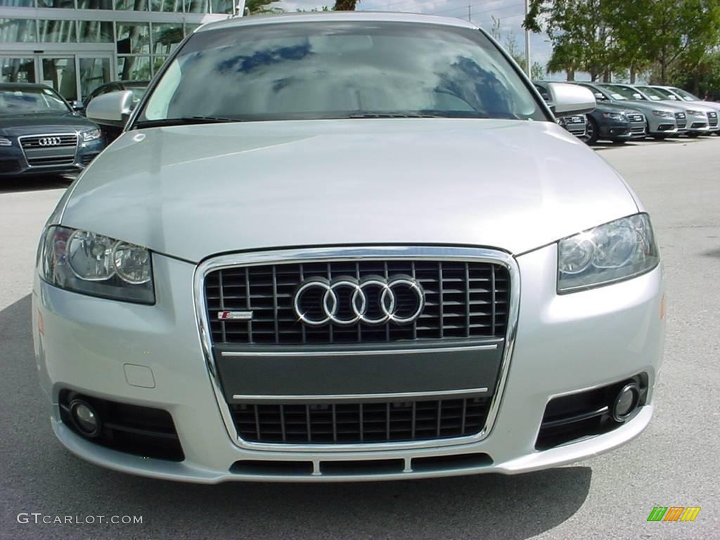2008 A3 2.0T - Ice Silver Metallic / Black photo #8