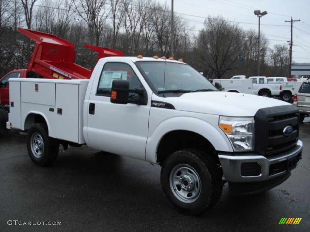 2012 F350 Super Duty XL Regular Cab 4x4 - Oxford White / Steel photo #4