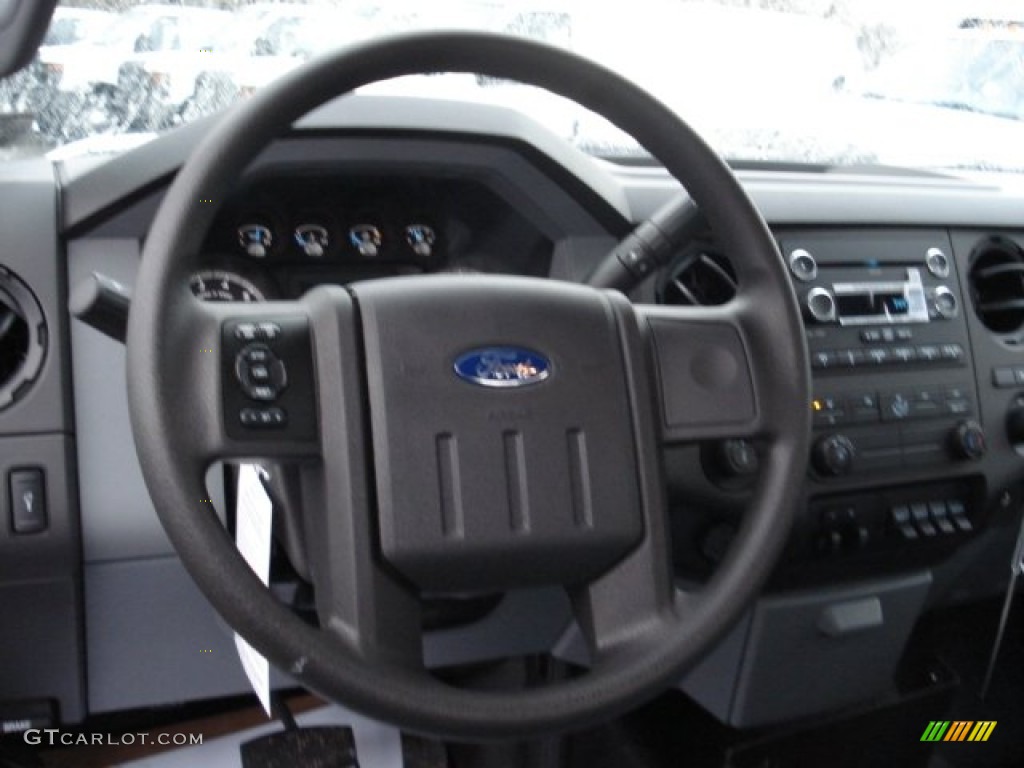 2012 Ford F350 Super Duty XL Regular Cab 4x4 Steel Steering Wheel Photo #61045191