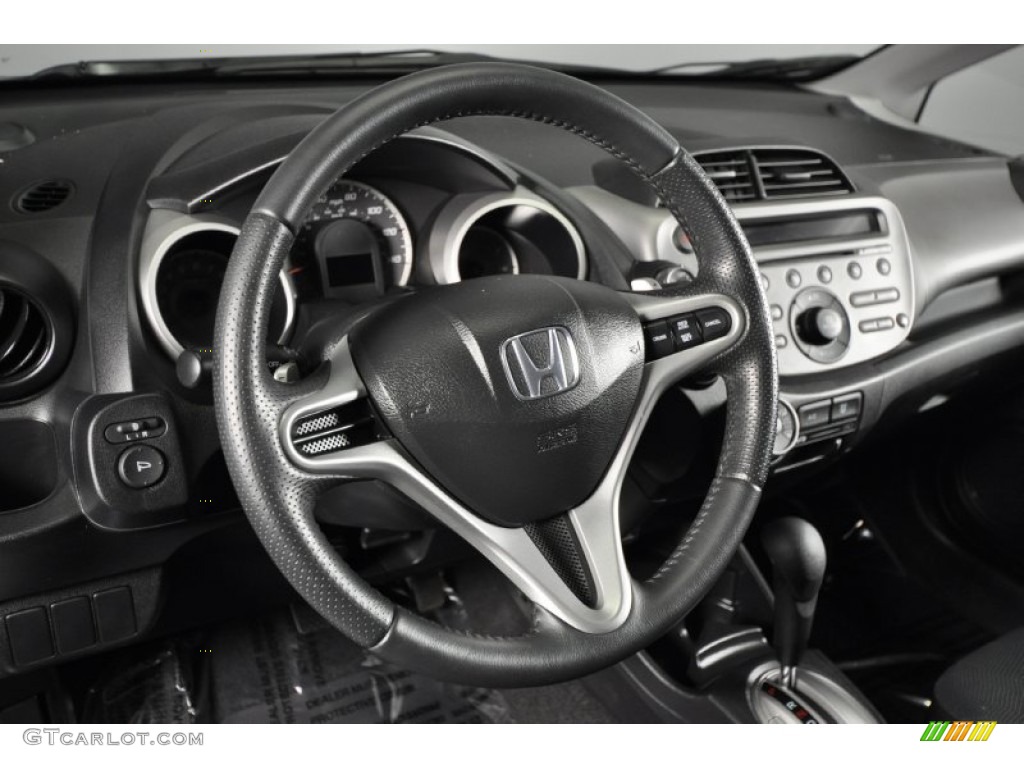 2009 Honda Fit Sport Sport Black Steering Wheel Photo #61045828
