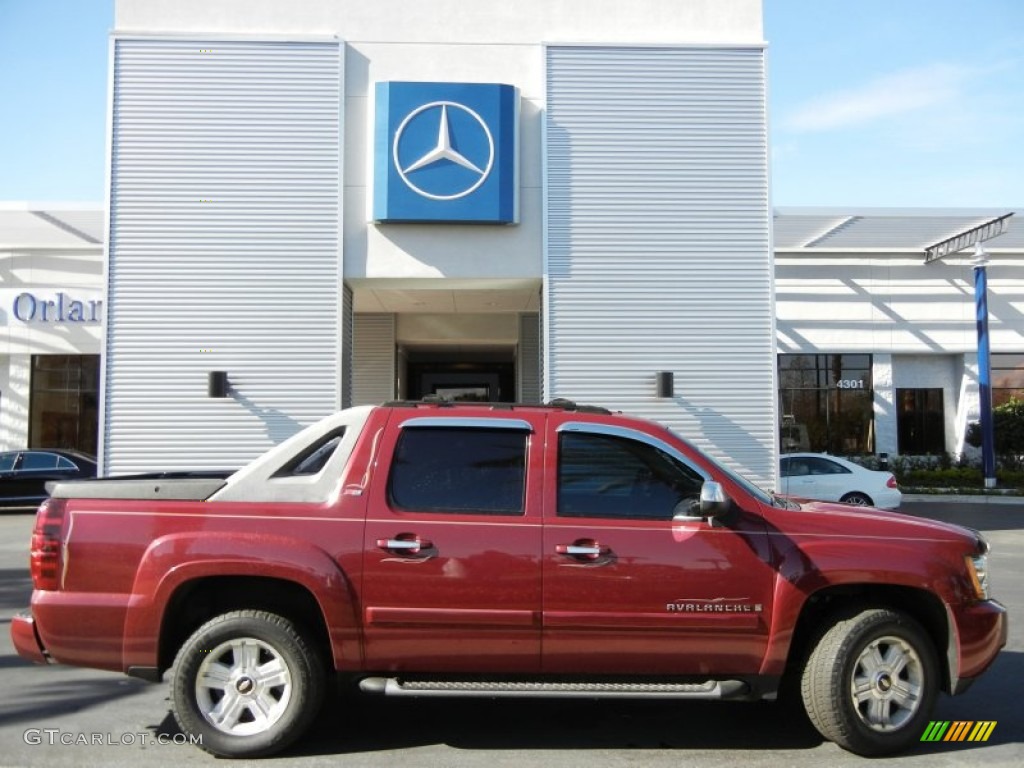 2007 Avalanche LTZ 4WD - Sport Red Metallic / Ebony photo #5