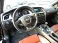 2009 Audi S5 Magma Red Silk Nappa Leather Interior Dashboard Photo