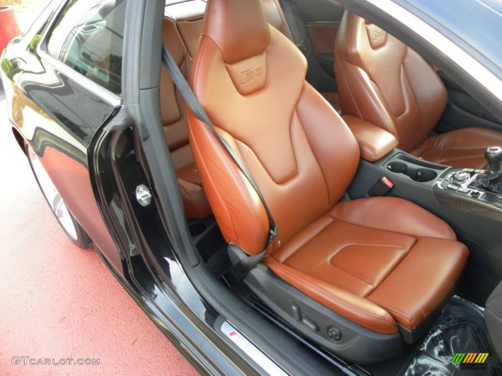 Magma Red Silk Nappa Leather Interior 2009 Audi S5 4.2 quattro Photo #61050118