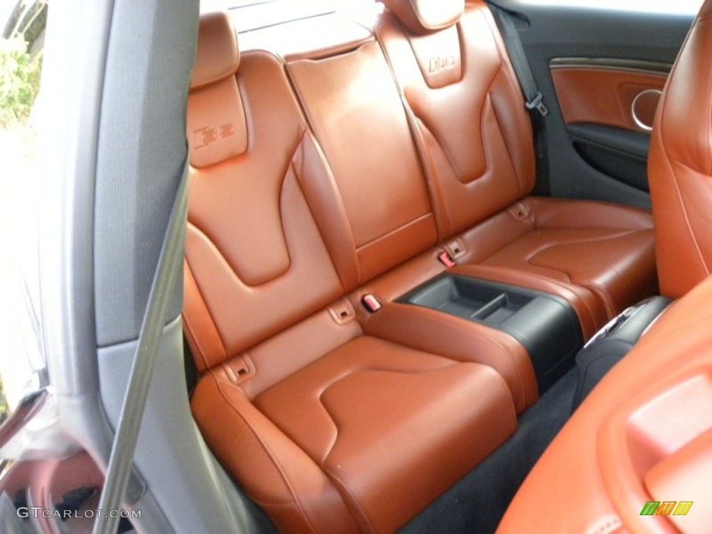 Magma Red Silk Nappa Leather Interior 2009 Audi S5 4.2 quattro Photo #61050127
