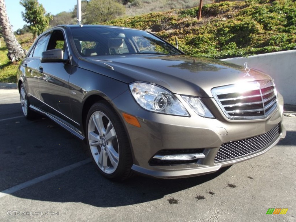 2012 E 350 Sedan - Indium Grey Metallic / Almond/Black photo #1