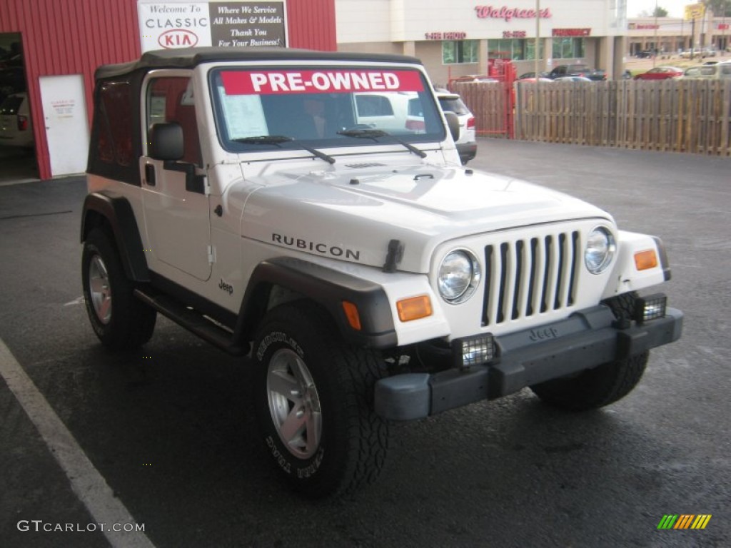 2006 Wrangler Rubicon 4x4 - Stone White / Dark Slate Gray photo #7