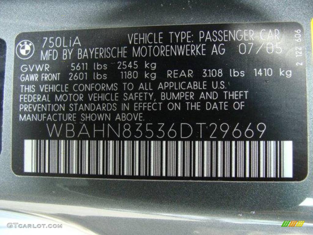 2006 7 Series 750Li Sedan - Titanium Grey Metallic / Basalt Grey/Flannel Grey photo #26