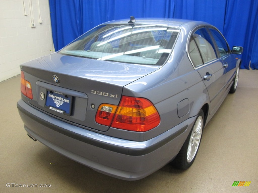 2002 3 Series 330xi Sedan - Grey Green Metallic / Grey photo #9