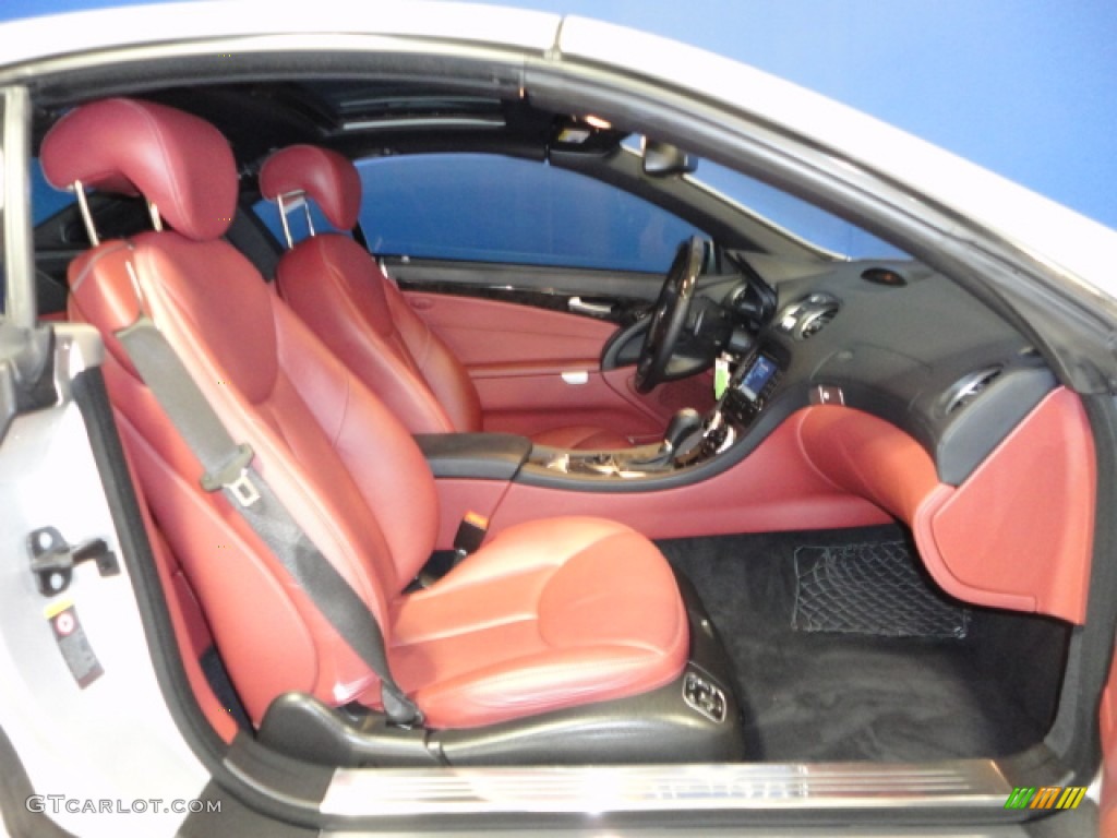 Red Interior 2007 Mercedes-Benz SL 550 Roadster Photo #61056190