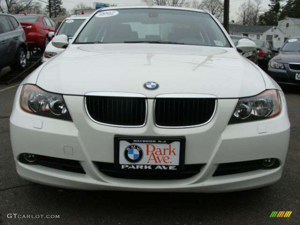 2007 3 Series 328xi Sedan - Alpine White / Black photo #3