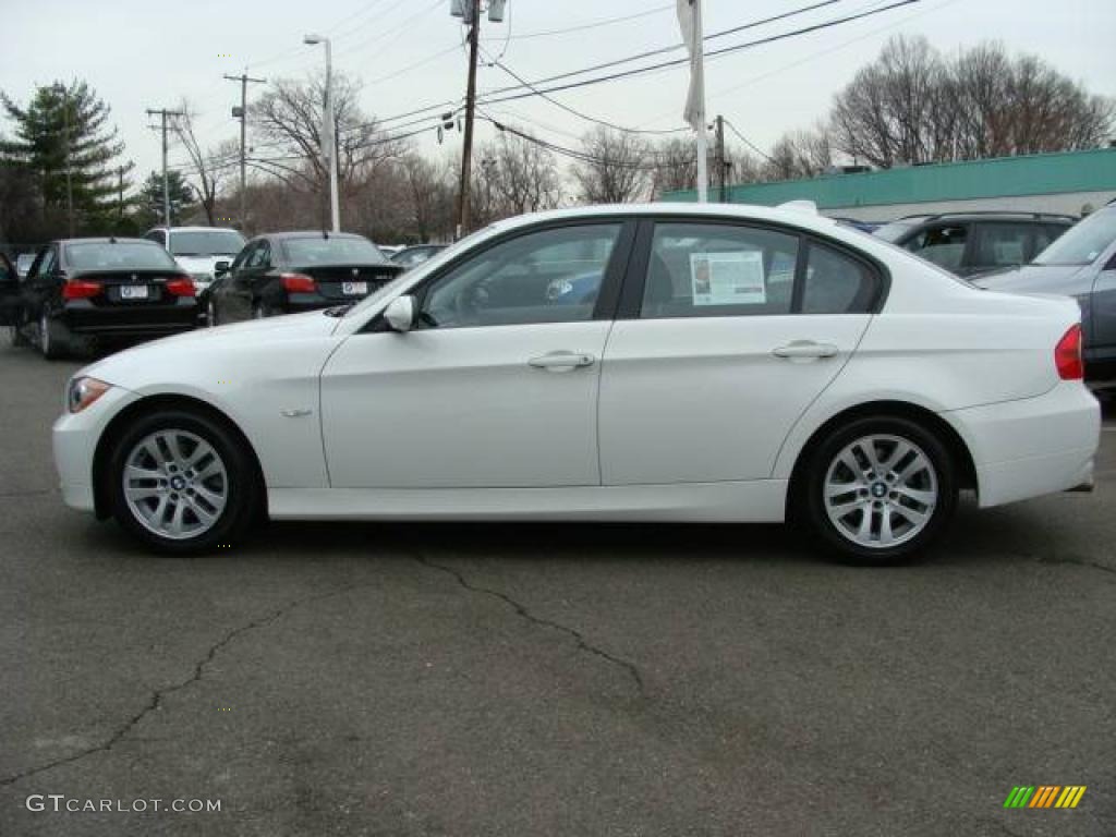 2007 3 Series 328xi Sedan - Alpine White / Black photo #5