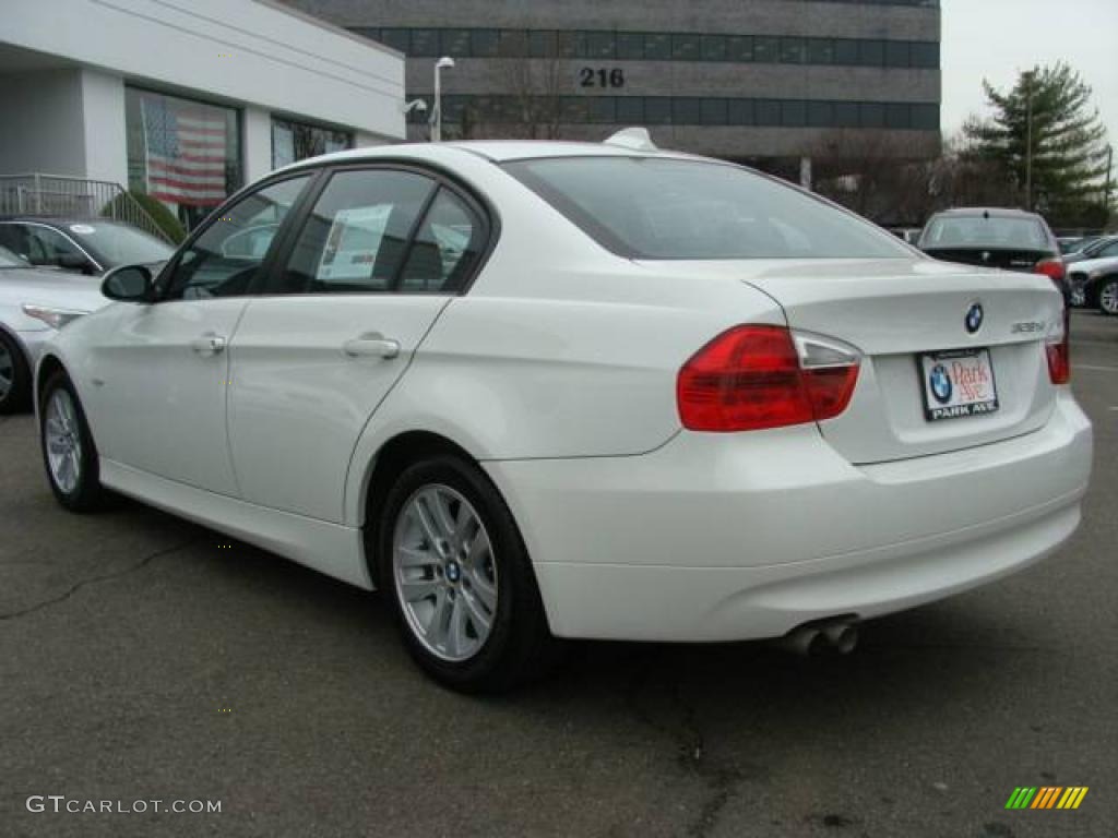 2007 3 Series 328xi Sedan - Alpine White / Black photo #6