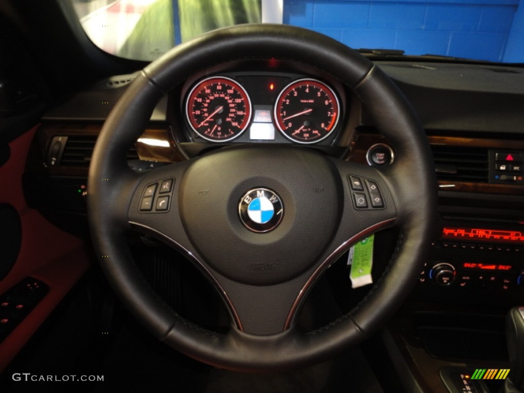 2011 3 Series 328i Convertible - Vermillion Red Metallic / Coral Red/Black Dakota Leather photo #21