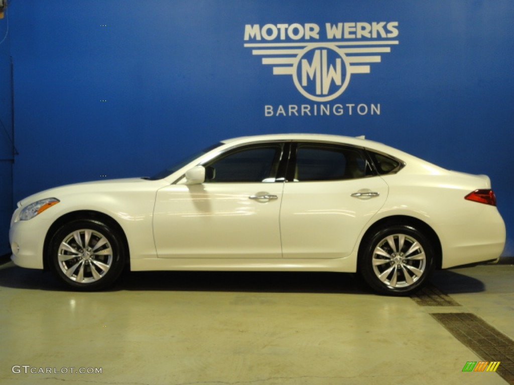 2011 M 37x AWD Sedan - Moonlight White / Wheat photo #5