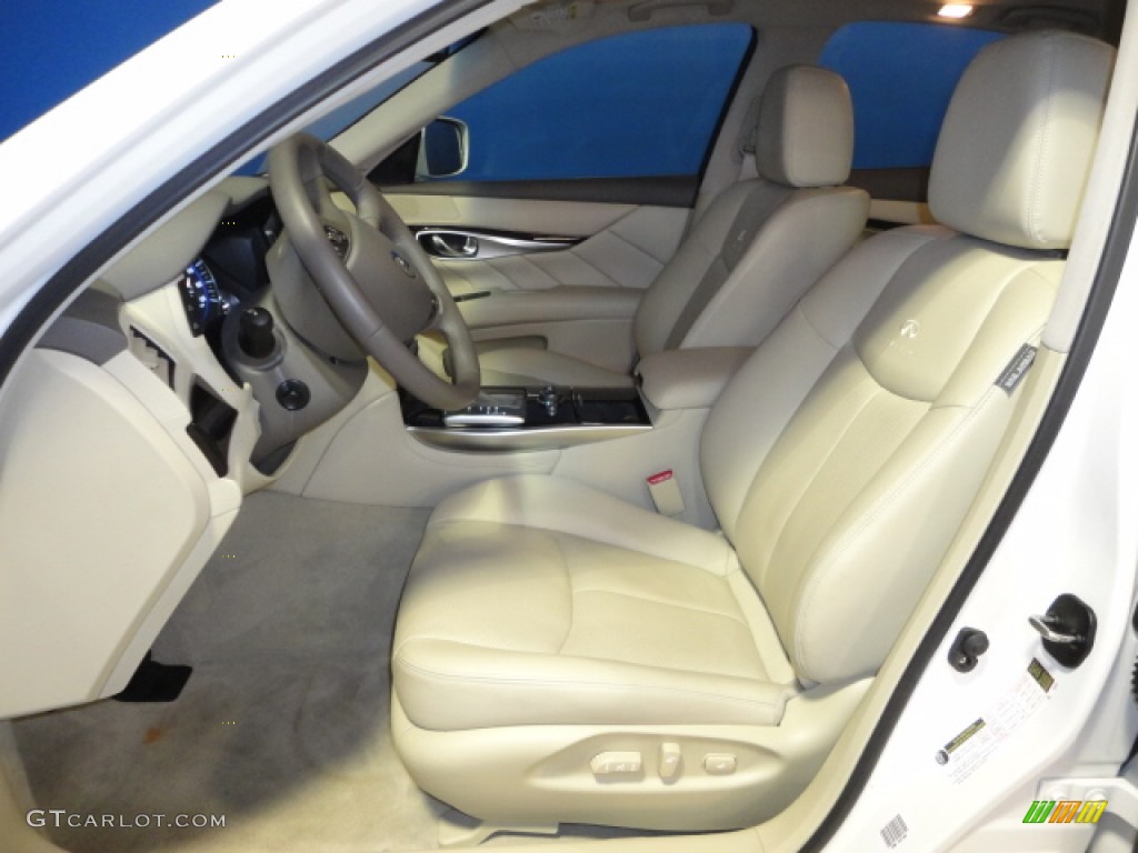 2011 M 37x AWD Sedan - Moonlight White / Wheat photo #14