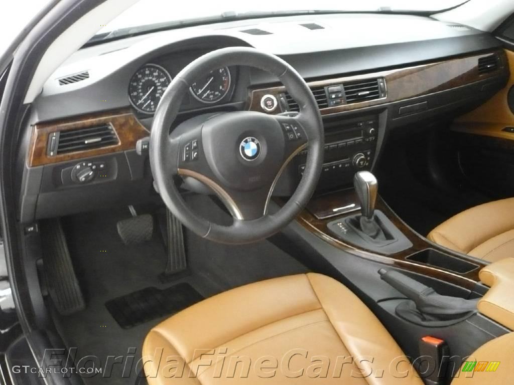 2007 3 Series 328i Coupe - Black Sapphire Metallic / Saddle Brown/Black photo #12