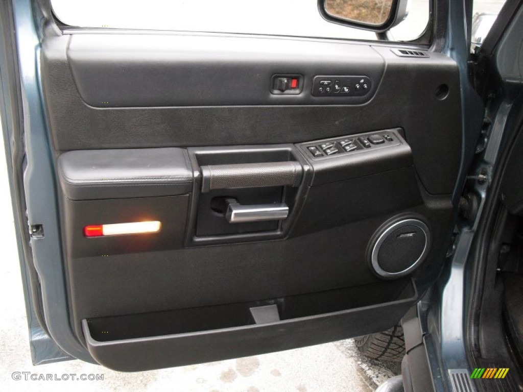 2005 Hummer H2 SUT Ebony Black Door Panel Photo #61059718