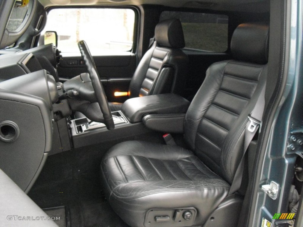 Ebony Black Interior 2005 Hummer H2 SUT Photo #61059763