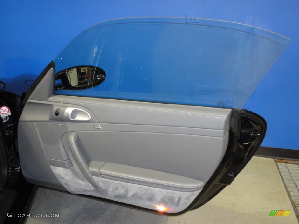 2008 Porsche 911 Turbo Cabriolet Stone Grey Door Panel Photo #61060171