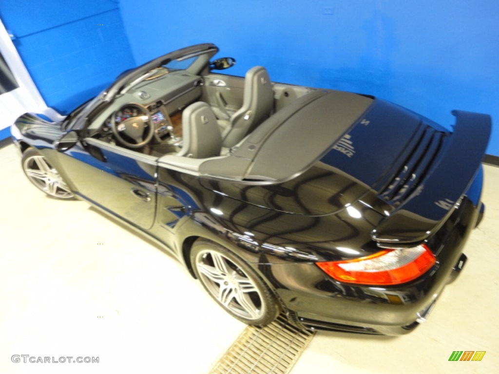 2008 911 Turbo Cabriolet - Black / Stone Grey photo #36