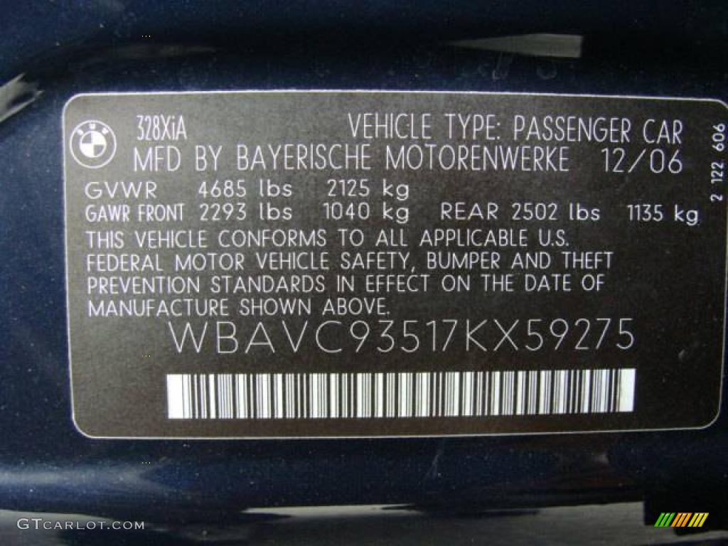 2007 3 Series 328xi Sedan - Monaco Blue Metallic / Beige photo #26