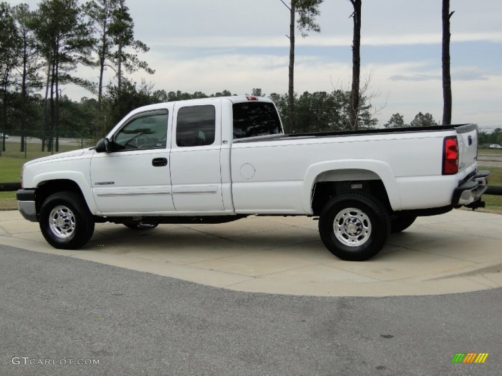 2004 Silverado 2500HD LS Extended Cab - Summit White / Medium Gray photo #8