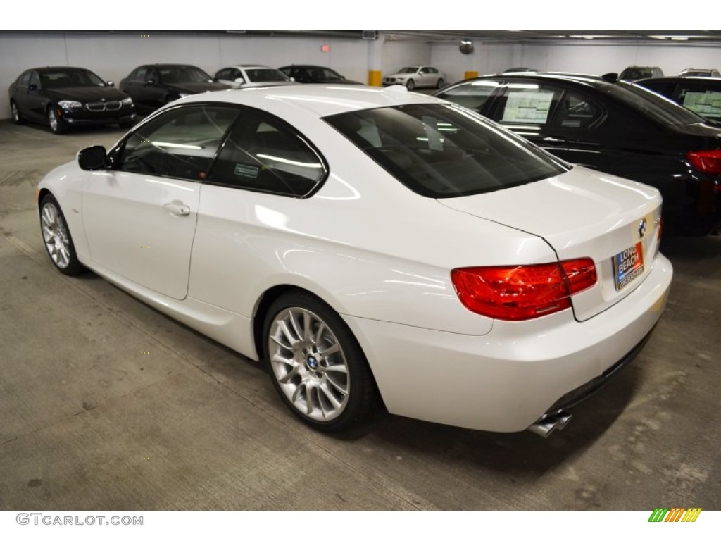 2012 3 Series 328i Coupe - Mineral White Metallic / Black photo #5