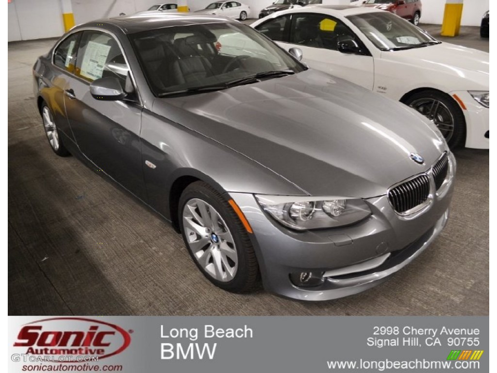 2012 3 Series 328i Coupe - Space Grey Metallic / Black photo #1