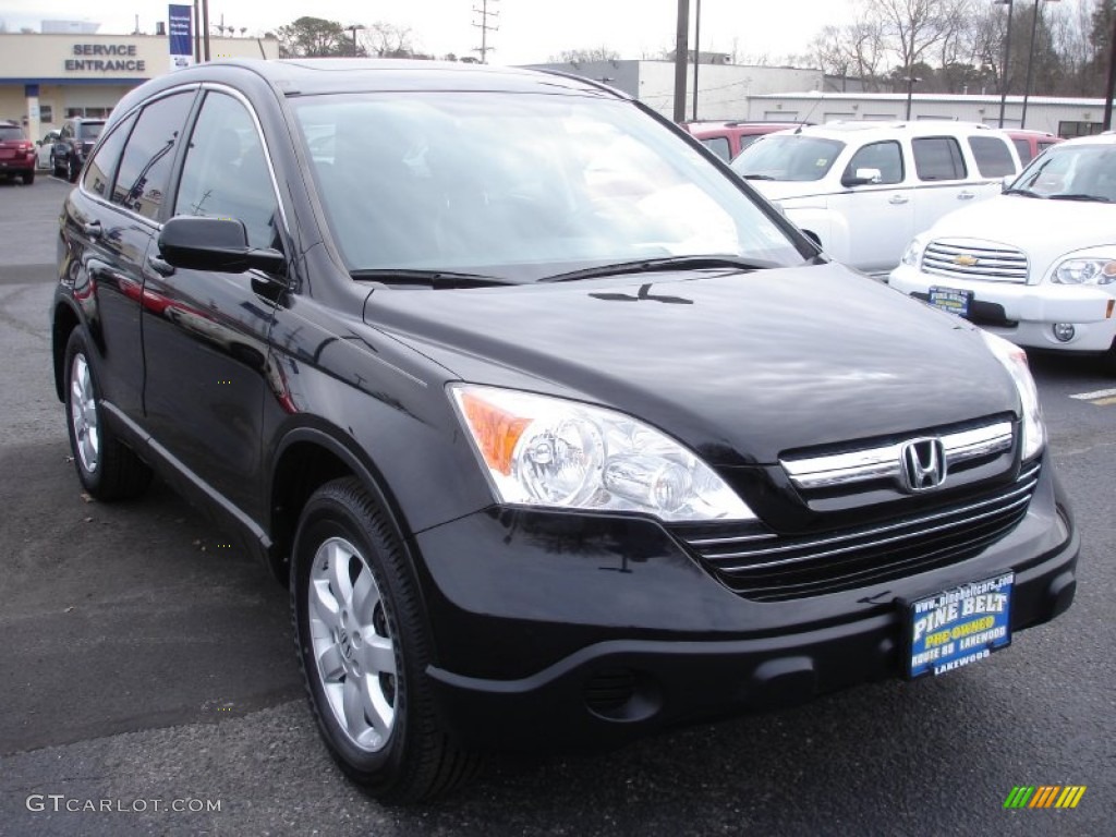 2009 CR-V EX-L 4WD - Crystal Black Pearl / Black photo #3