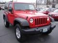 2011 Flame Red Jeep Wrangler Rubicon 4x4  photo #3