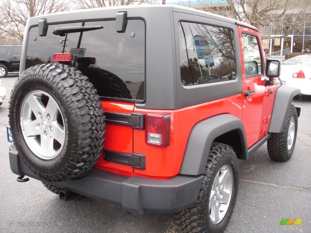 2011 Wrangler Rubicon 4x4 - Flame Red / Black photo #4