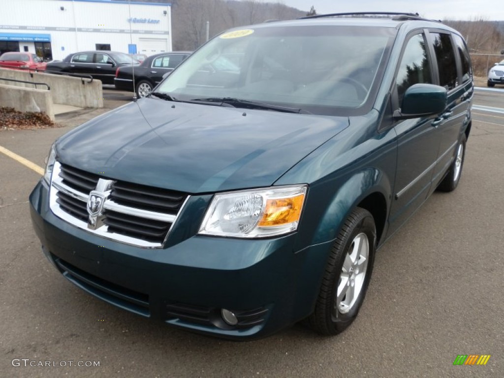 2009 Grand Caravan SXT - Melbourne Green Pearl / Medium Slate Gray/Light Shale photo #2